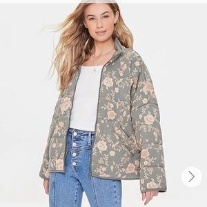 Forever21_Quilted Floral Print Jacket_NWT